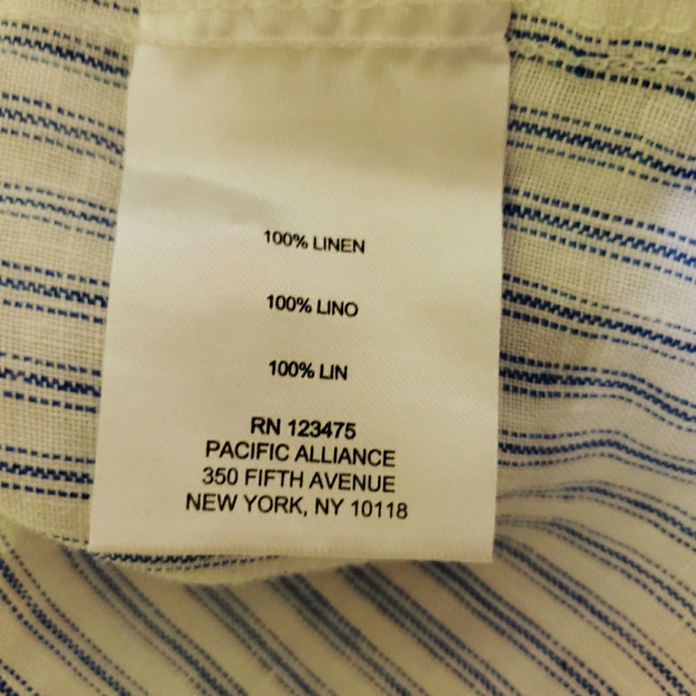 NWT Ellen Tracy roll up linen shirt - Picture 5 of 6